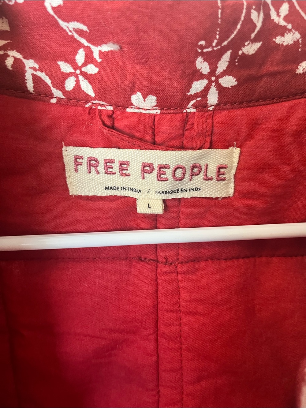 Sold Out Free People Chloe Jacket in Brick - Bandana Print Quilted Boho Western - Picture 10 of 10